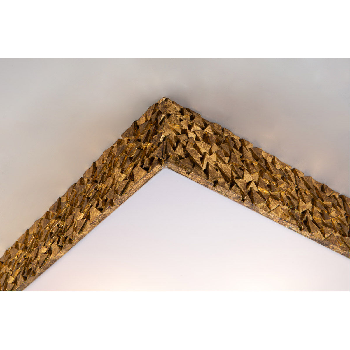 Mosaic 4 Light Gold Bath/Flush Mounts Ceiling Light in Gold Leaf with Antique